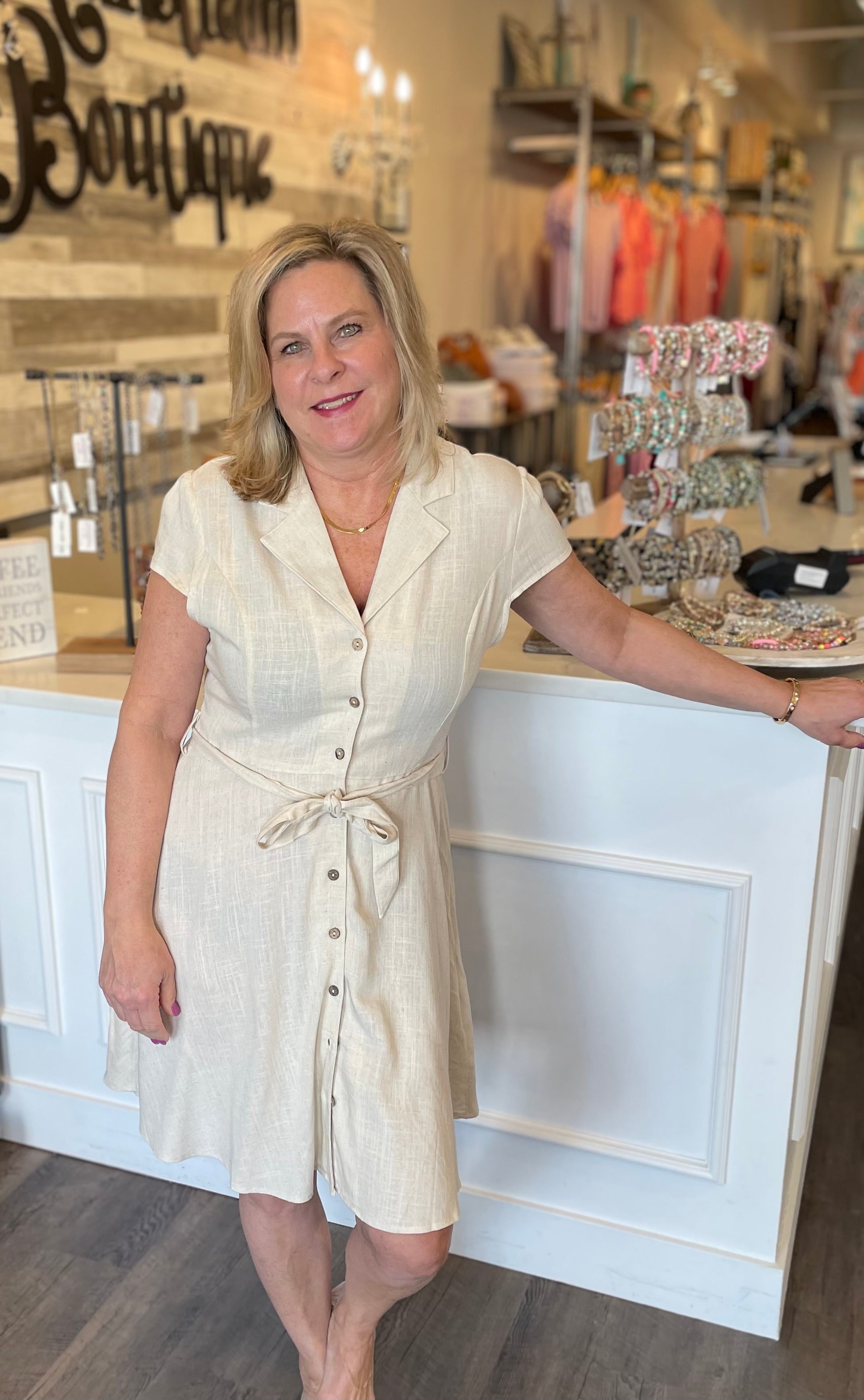 Open Collar Linen Dress Mainstream Boutique Cranberry Open Collar Linen Dress Mainstream Boutique Cranberry